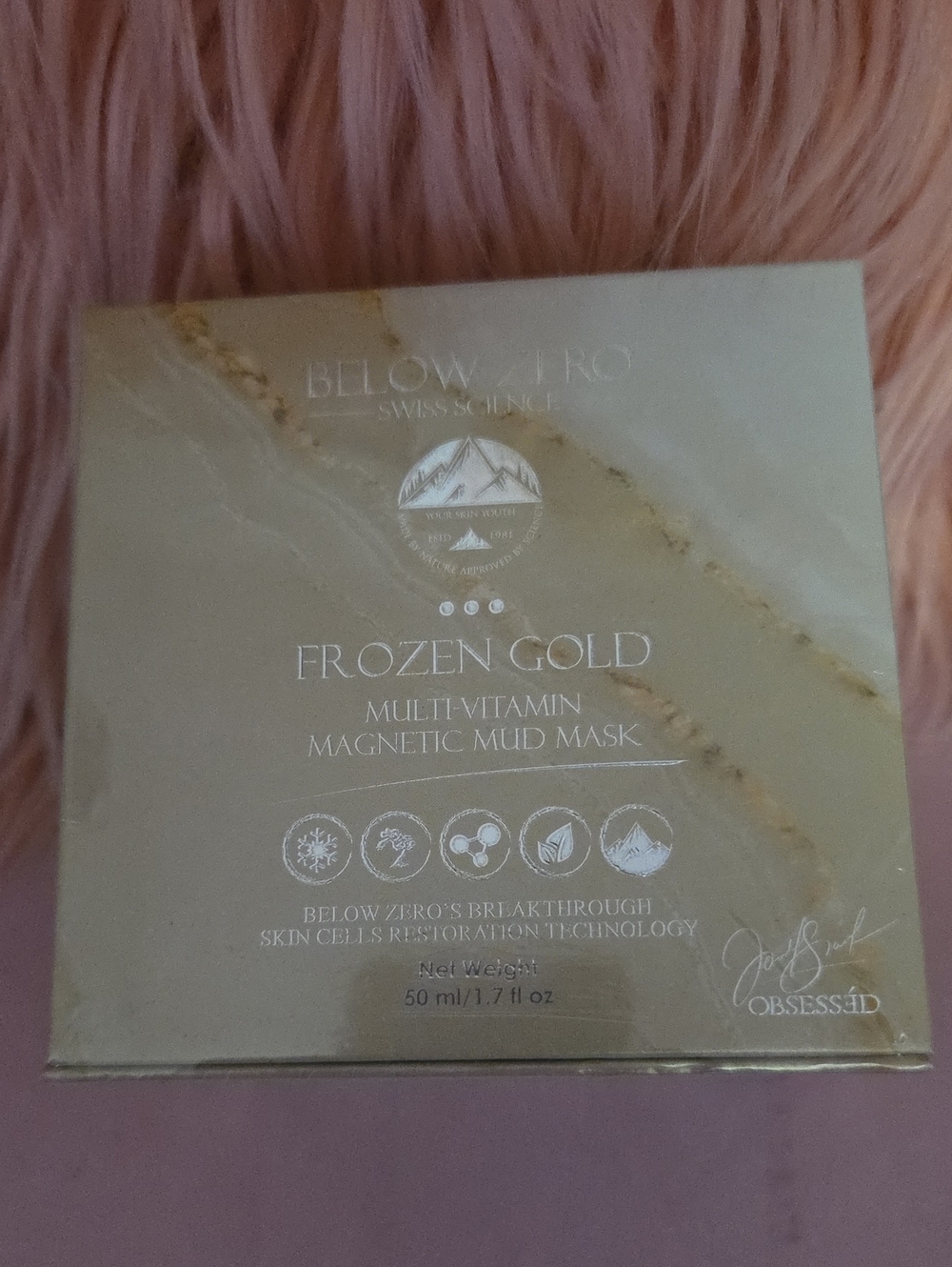 BELOW ZERO FROZEN GOLD MULTI-VITAMIN MAGNETIC MUD MASK 1.7 FL OZ / 50 ML NEW